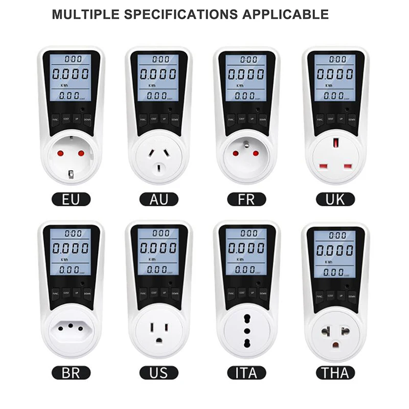 Цифровой измеритель мощности 220 В переменного тока с ЖК дисплеем|Электрические