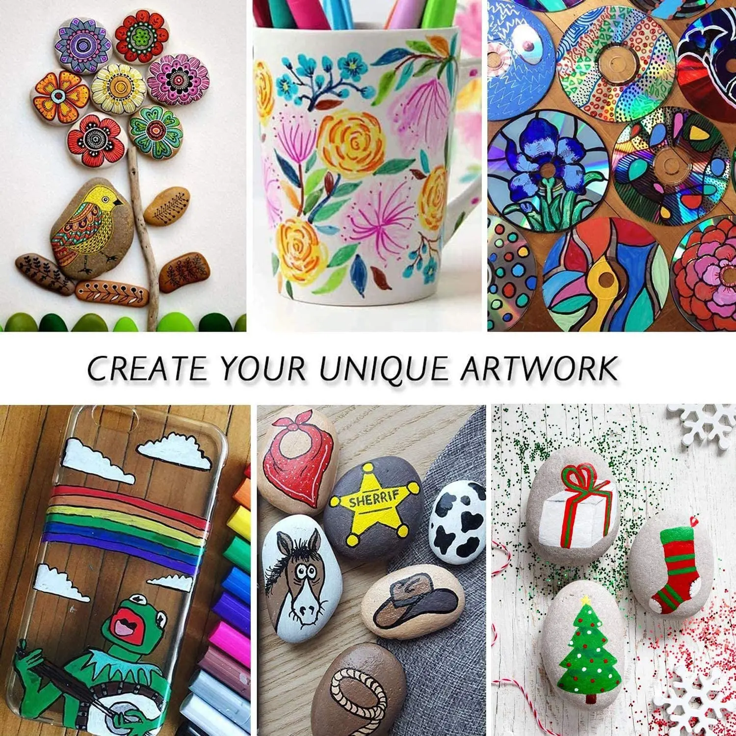 Набор маркеров для рисования акриловыми красками 60 цветов в холсте с сумкой