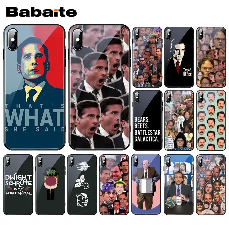 Babaite это то что она сказала Майкл Скотт чехол для телефона из закаленного стекла