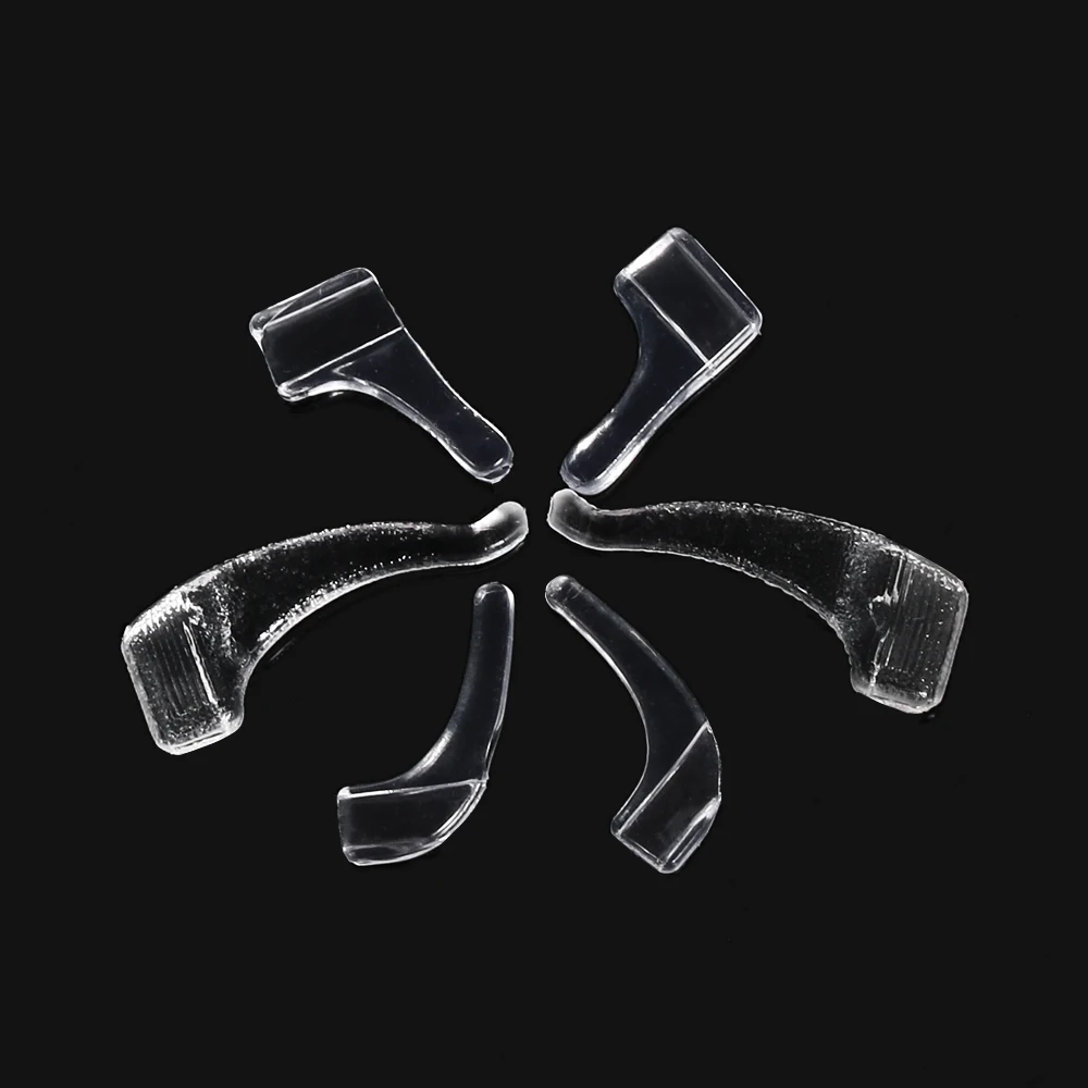 1 пара прозрачные противоскользящие очки высококачественные силиконовые крючки