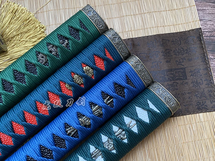 Ручка японского самурайского меча ручной работы 26 см набор кирсит цука/фучи