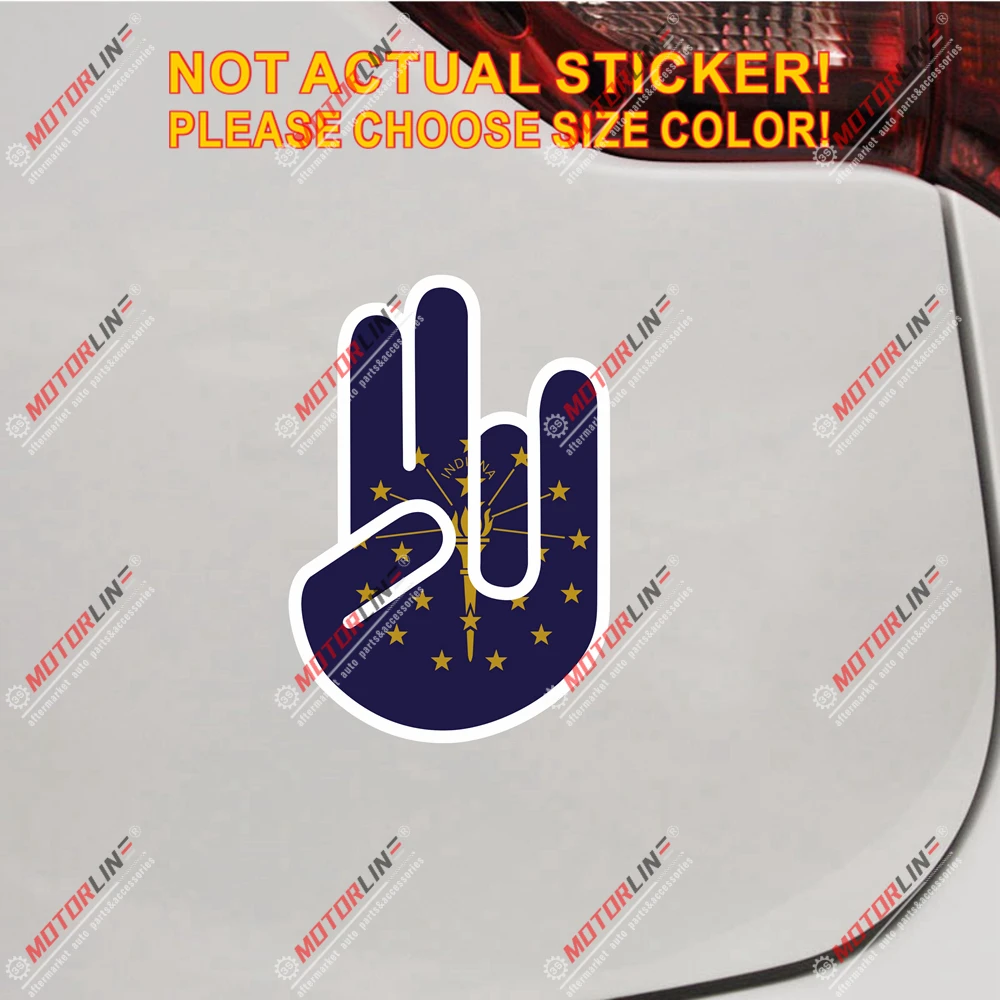 Наклейка с флагом штата Индиана наклейка шокер автомобильная виниловая