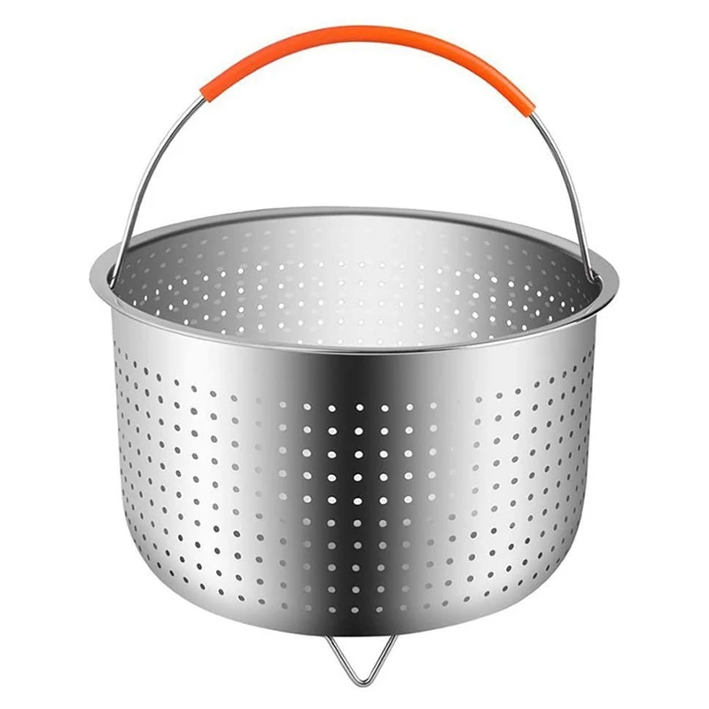 Stainless Steel Steaming Basket Scalding-Proof Cage Multi-Functional Fruit Cleaning | Дом и сад