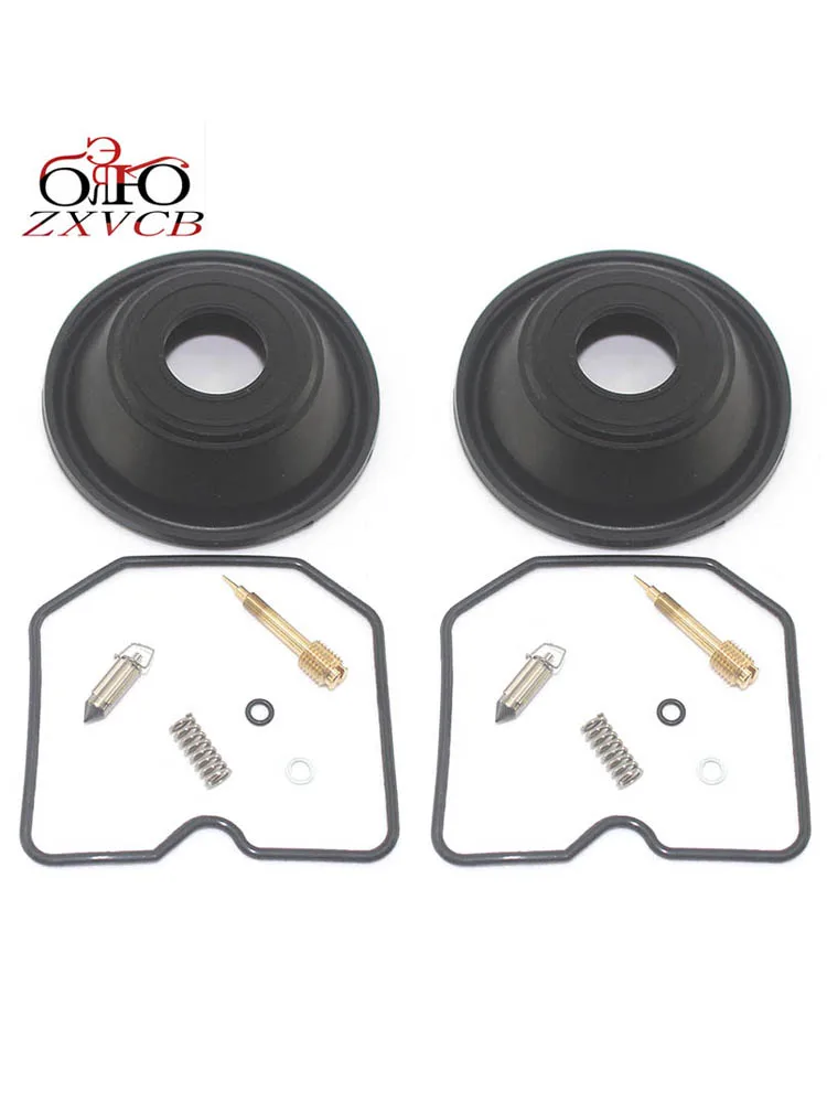 2sets Ремкомплект карбюратора комплект для Kawasaki ZZR250 EX250 EX250H ZZR EX GPX 250 H GPX250 Настройка вакуумной диафрагмы игольчатый клапан прокладка - Цвет: 2sets