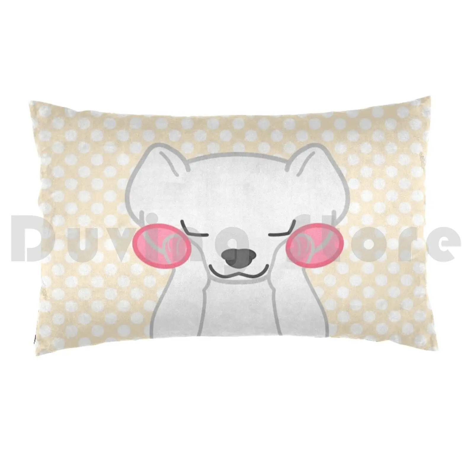 Наволочка Sweet Ermine DIY 50*70 Cute Pink Blushy Polka Dots Оранжевый Зима