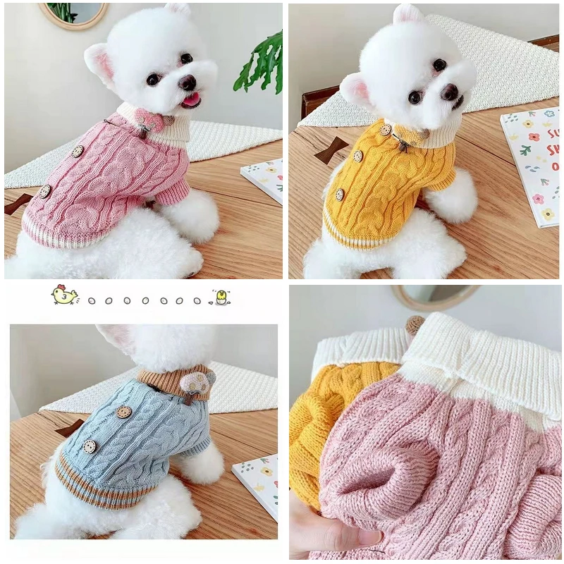

Winter autumn pet dog sweater warm cute cat dog clothes for small dogs puppy costume teddy Pomeranian chihuahua poodle
