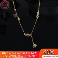 s925 sterling silver devils eye lucky charm love necklace personality temperament trend luxury brand monaco jewelry