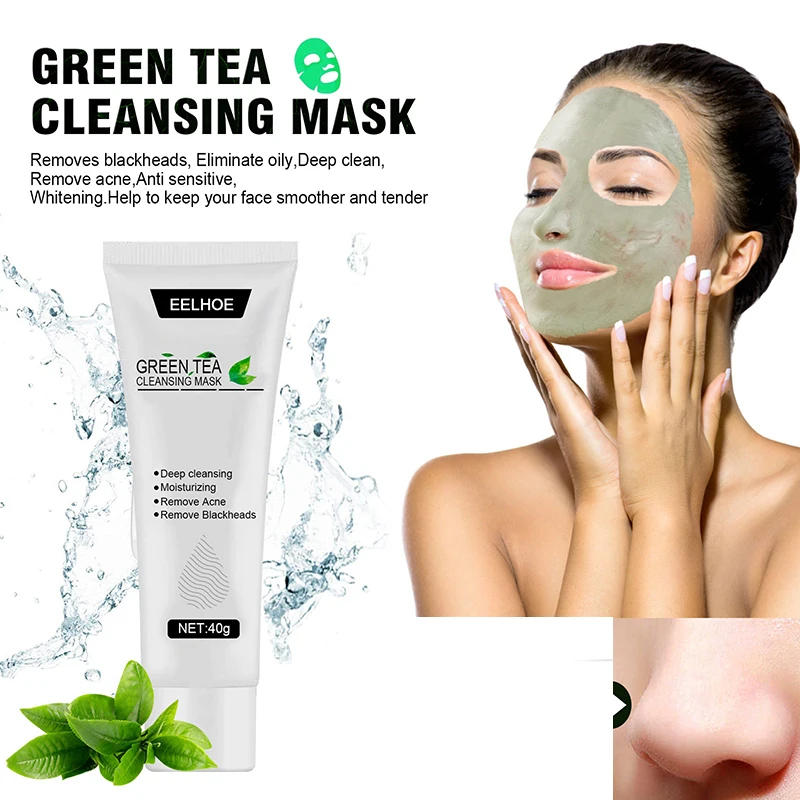 

40g Green Tea Blackhead Mask Remove Acne Nose Deep Cleansing Pore Strip Moisturizing Peel Mask Face Skin Care Tools