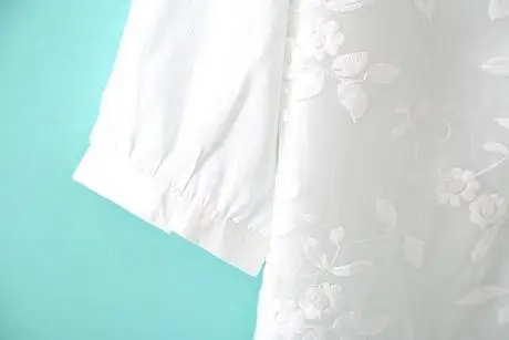 Женская длинная туника с вышивкой летняя свободная большого размера модель V142