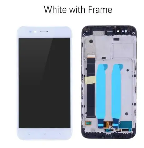white with frame 5.5" Original LCD For XIAOMI Mi A1 LCD Display Touch Screen Digitizer Assembly Frame For Xiaomi Mi A1 Mi 5X Display 10 Touch - Цвет: white with frame