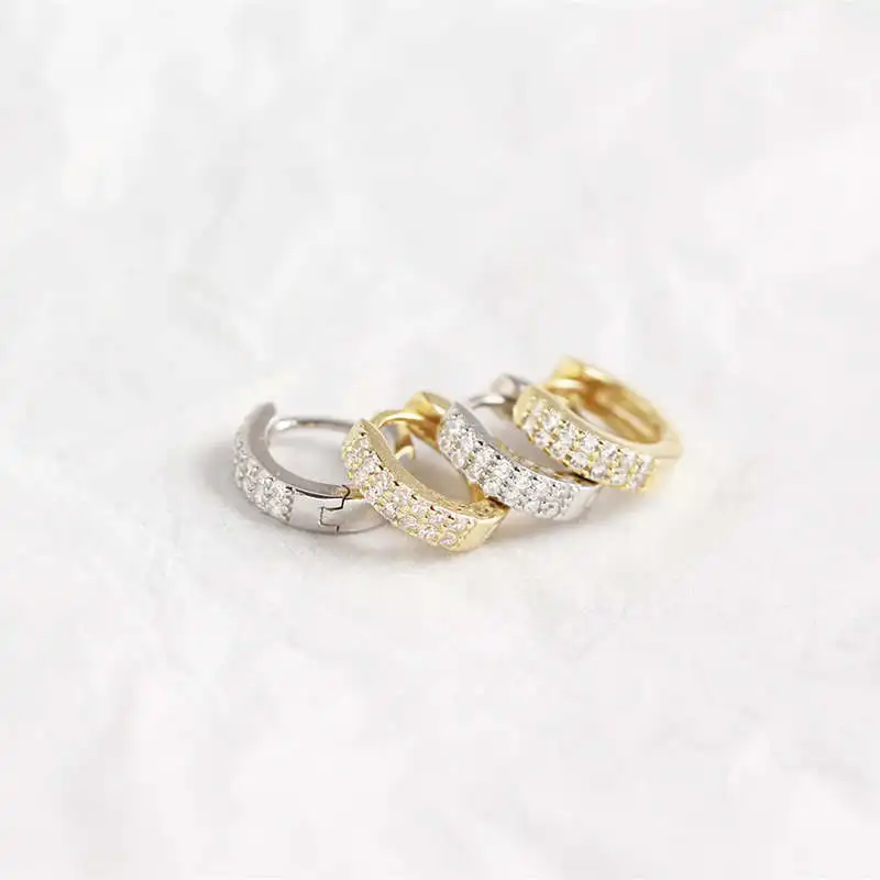 

PONYKISS Classic 925 Sterling Silver Minimlist Zircon Hoop Earrings for Women Anniversary Fine Jewelry Accessory Girl Gift