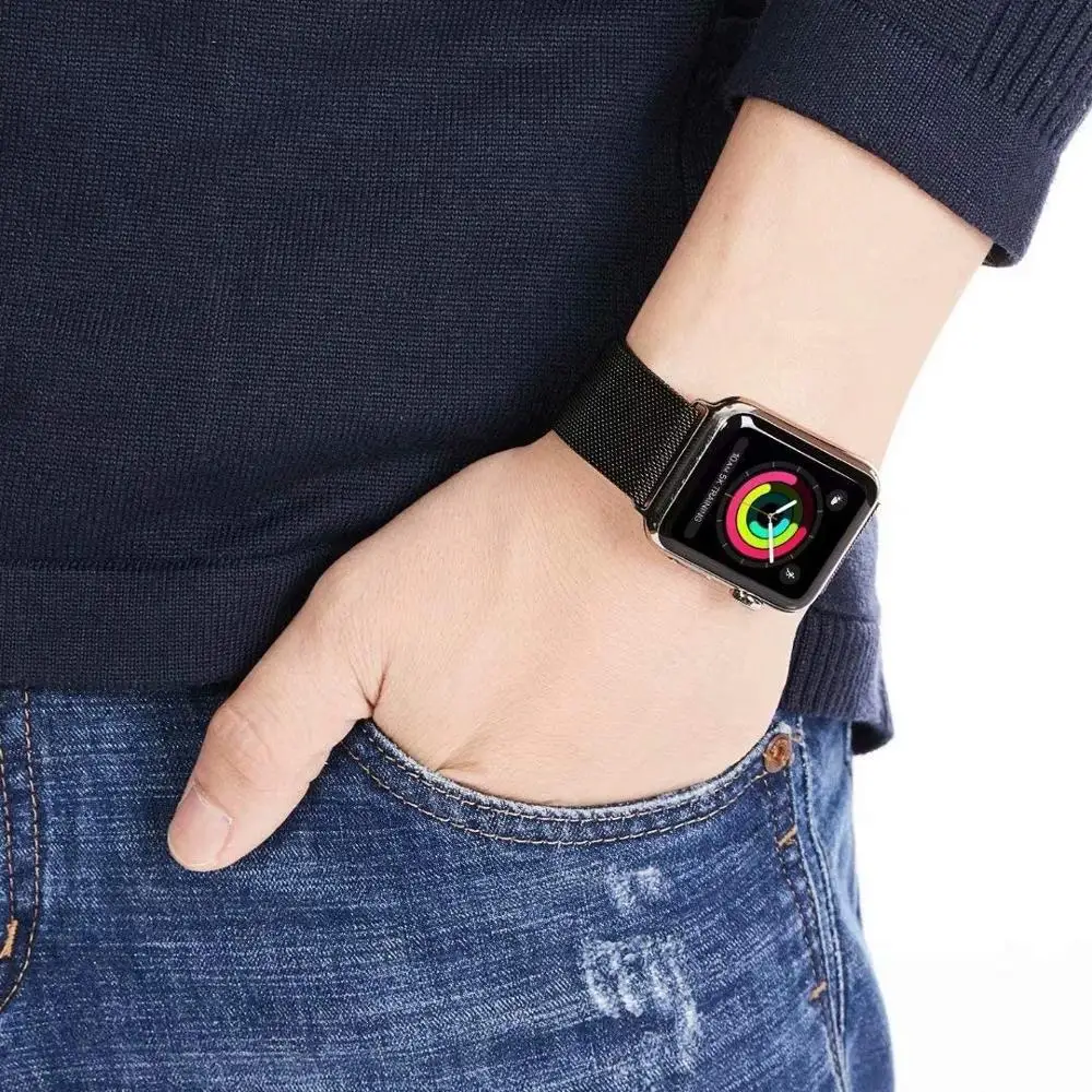 Strap For Apple watch band 44mm 40mm iWatch 42mm 38mm stainless steel Metal bracelet magnetic loop Apple watch 3 4 5 6 se