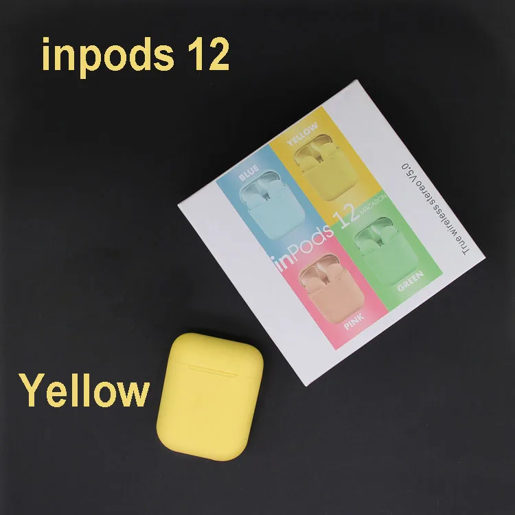 Inpods 12 TWS беспроводные Bluetooth наушники всплывающие наушники сенсорные портативные наушники i12 TWS наушники