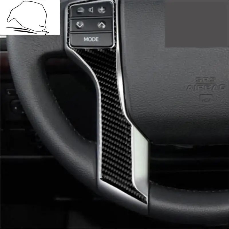 

Углеродная наклейка на руль для Toyota Land Cruiser Prado LC150 FJ150 2010-2018, декоративные полосы, отделка, автомобильные аксессуары