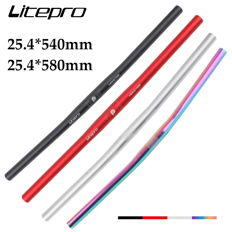 

Litepro MTB Handlebar 25.4*540mm/580mm Aluminum Alloy Bicycle Handlebar Lightweight Flat Bar for Mountain Bike Part