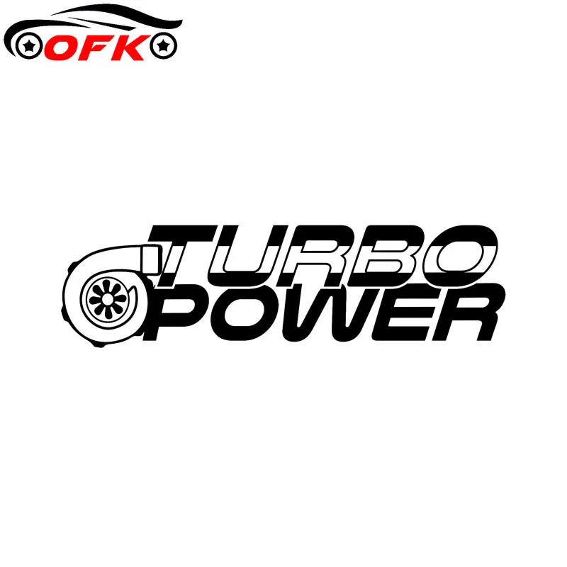 

Car Accessories TURBO POWER Funny Vinyl Decal Sticker Boost 15.6CM*4.5CM