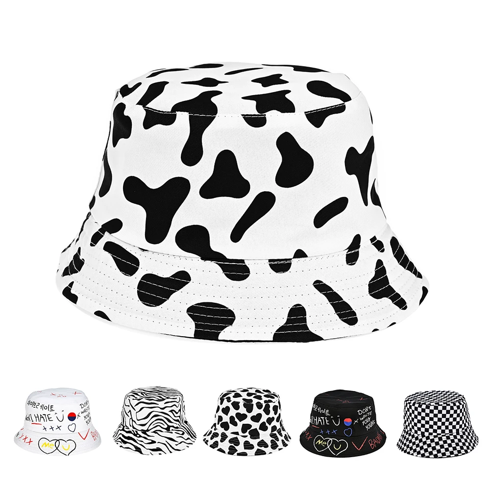 Панама пляжная складывающаяся для мужчин и женщин хлопковая шапка с узором в