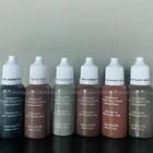 6 шт.компл. полу Перманентный микроблейдинг пигмент Перманентный макияж бровей пигмент линии глаз губ татуировки чернил