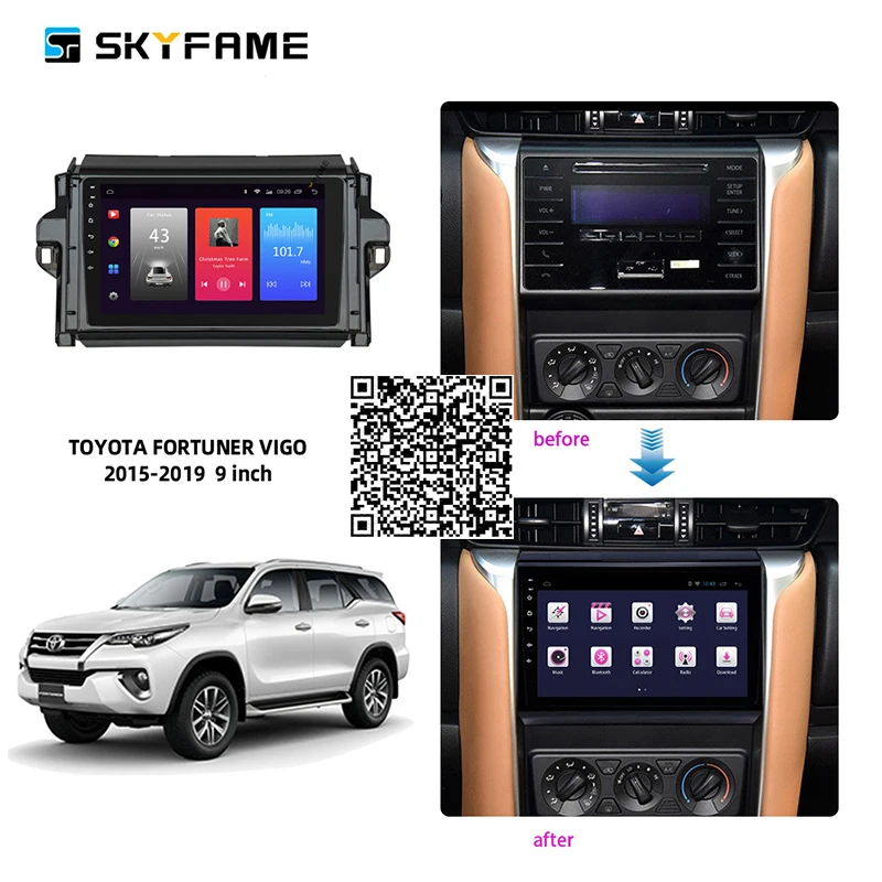 

SKYFAME Автомобиль Радио Стерео для Тойота Королла hilux Vigo 2015-2019 Android мультимедиа Системы gps-навигация, dvd-плеер