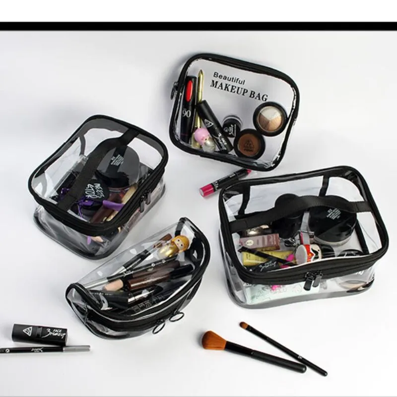 

Tote Transparent PVC Cosmetic Bag Women Toiletries Makeup Bags Large Capacity Waterproof Packing Cube Neceser Travel Make Up Bag