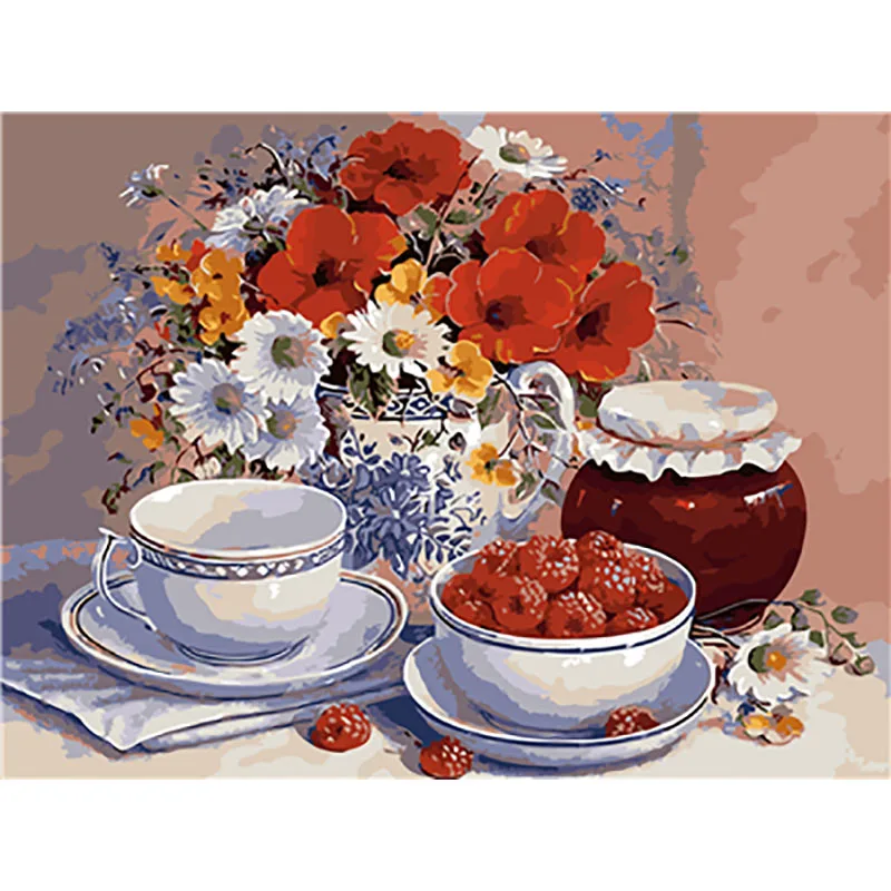painting by numbers3 Картина по номерам Раскраска по номерам для взрослых Сделай Сам Раскраска по номерам масляные пронумерованные картины рамка холст - Цвет: painting by numbers3
