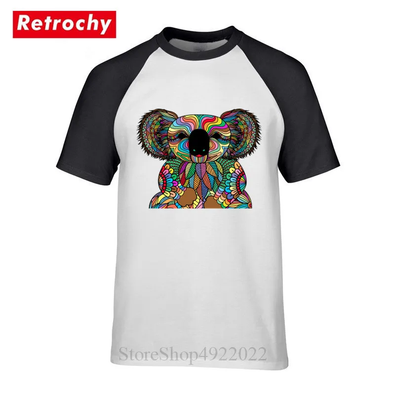 Футболка для мальчиков и женщин милая цветная рубашка коала модная