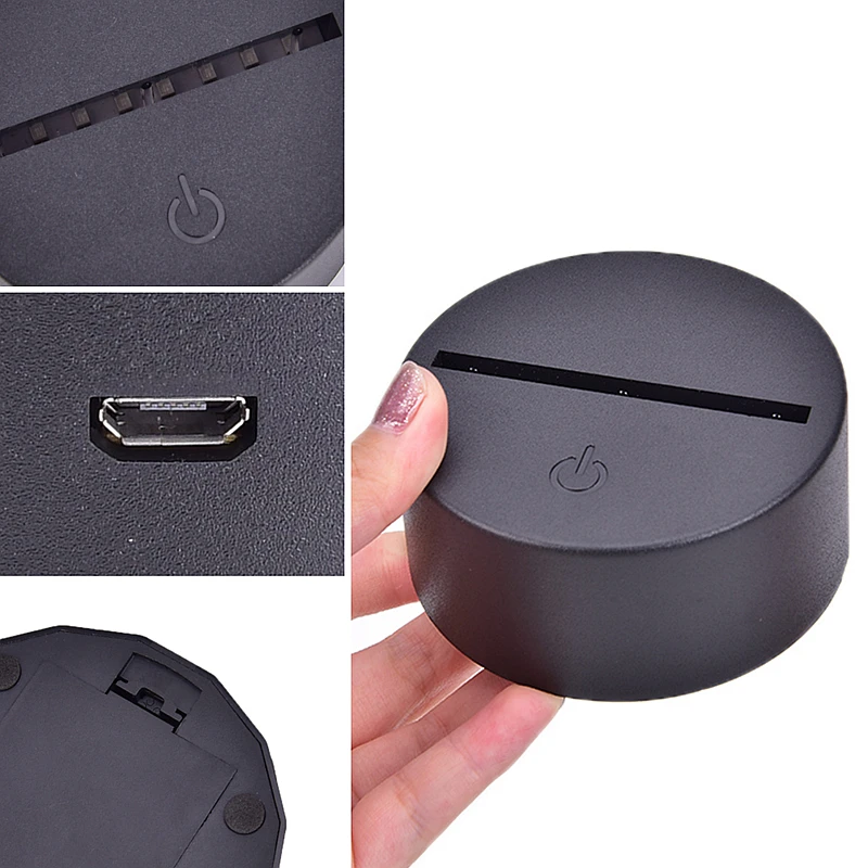 Основа для светодиодных ламп 3D держатель светисветильник Ника с USB-разъемом