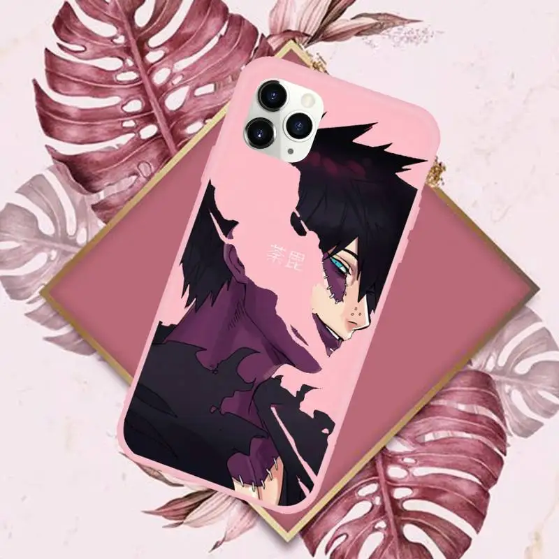 

My Hero Academia anime Evil devil smile Phone Case Candy Color for iPhone 6 7 8 11 12 s mini pro X XS XR MAX Plus