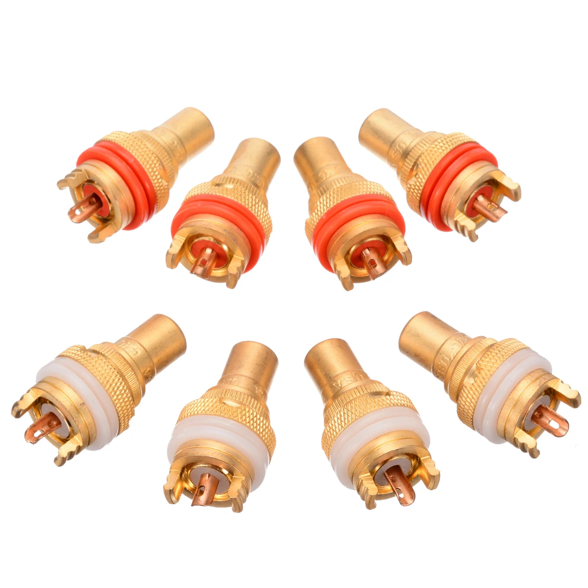 8 шт./компл. RCA гнездо адаптер шасси AV Аудио Видео терминал Phono разъем красный +