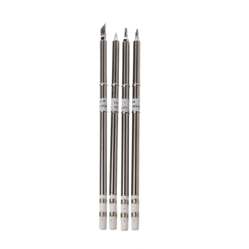 

4 Pcs T12 Series Solder Iron Tips For Hakko Soldering Rework Station FX-951 FX-952 Welding Tips