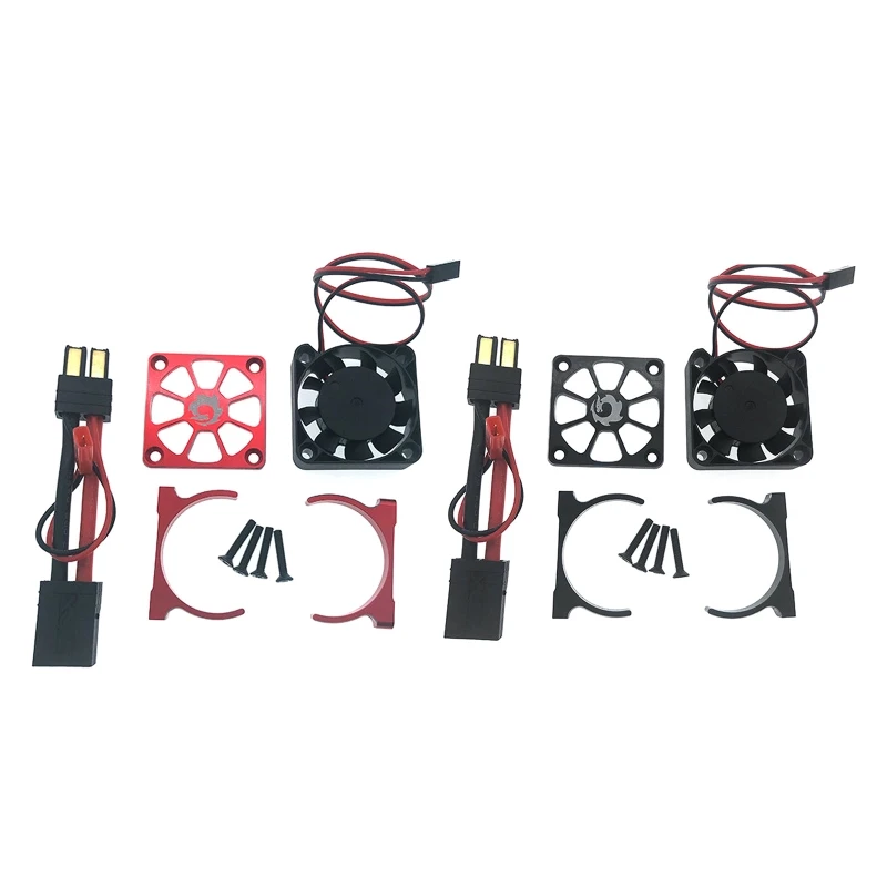 

540 550 Motor Heat Dissipation Cooling Fan with Battery Adapter Cable for TRX-4 TRX-6 G63 1/10 RC Rock Crawler Model Car Accesso