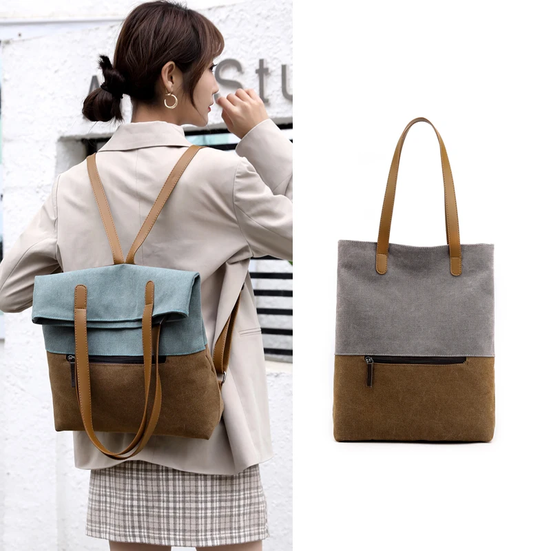 

Дизайнерский рюкзак через плечо, Женская Холщовая Сумка-тоут, модные Torebki Damskie Mochila Mujer, повседневная школьная большая многофункциональная с...