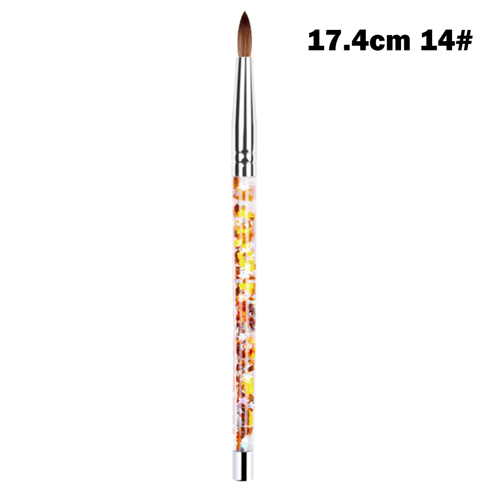 

Nail Art Brush Acrylic UV Gel Glitter Painting Brushes Crystal Handle Nylon Hair Carving Flower Pens For Nail Art EL