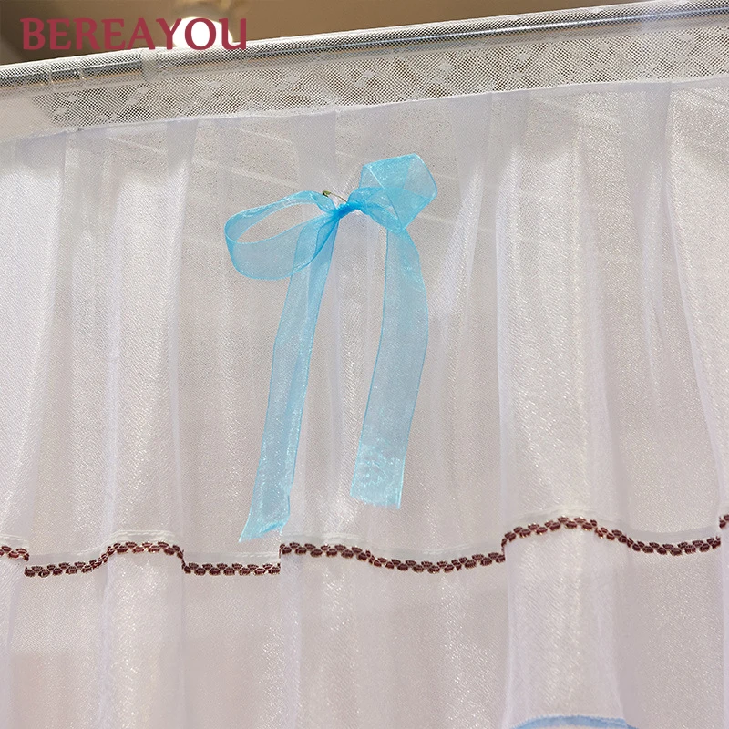 Роскошная противомоскитная сетка для двойной кровати с навесом из нержавеющей