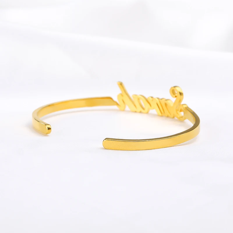 Женские браслеты с именем на заказ серебряная золотом цепь из нержавеющей стали