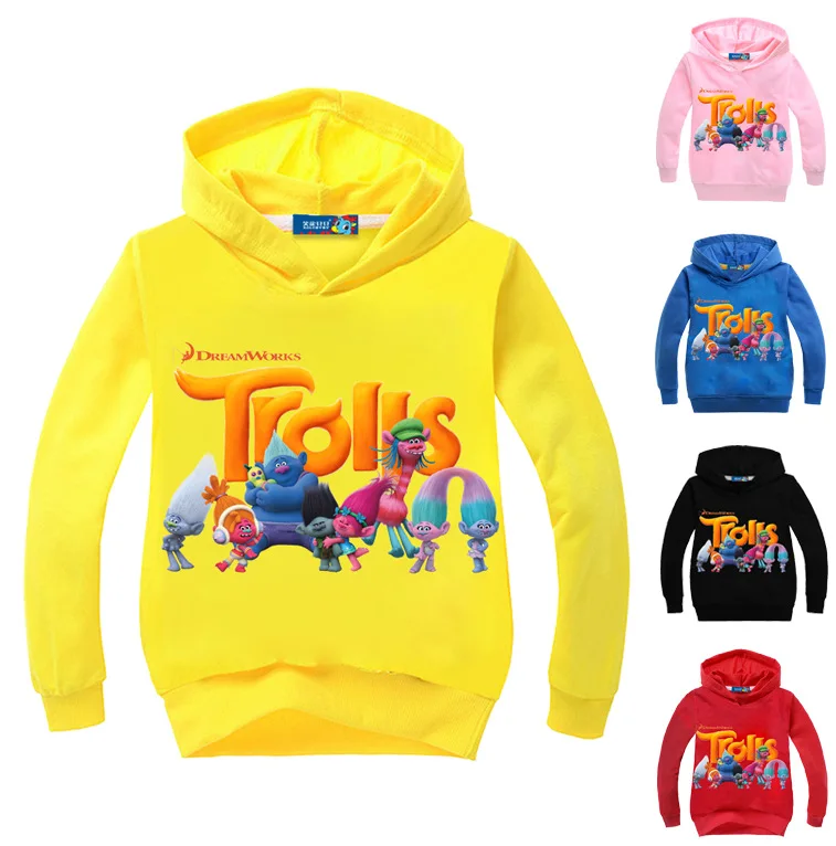 Новое поступление толстовки для девочек с изображением троллей худи и свитшот