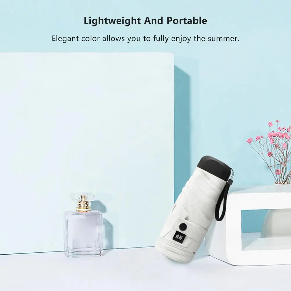 Компактный складной зонт от дождя для женщин и мужчин модный Миниатюрный