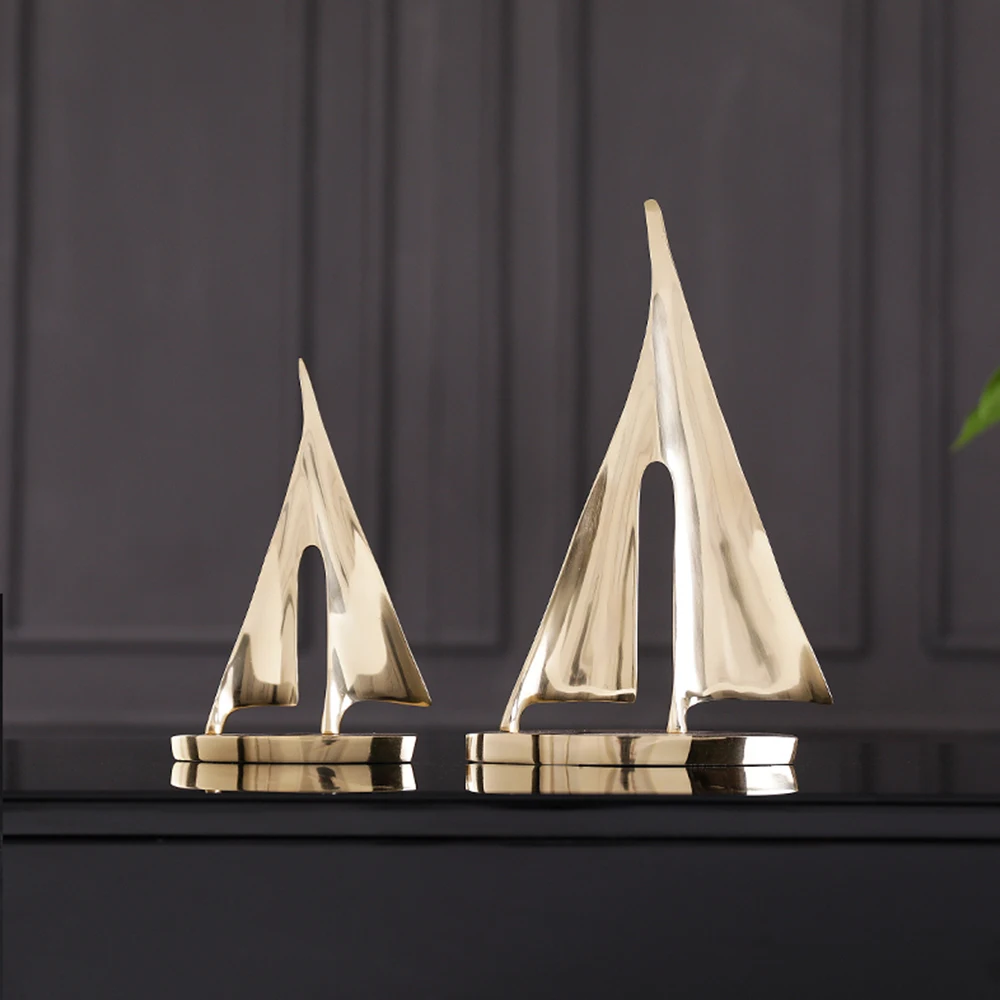 Роскошный латунный золотой садовый декор лодка из чистой меди распродажа