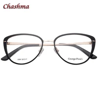 cat eye alloy frame women prescription glasses optical eyewear spectacles wide temple super quality glasses