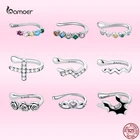 Женские сережки-клипсы Bamoer, серебряные серьги-клипсы в форме сердца, 925 пробы, серебро, 1 шт., S925