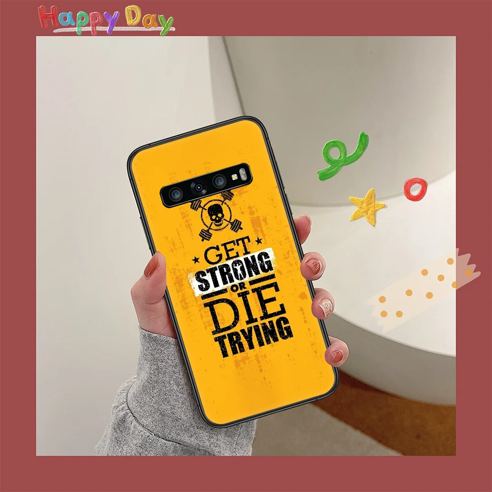 

project rock To fight Phone Case for Samsung Galaxy Note S 6 7 8 9 10 E 20 Ultra Edge Plus black Shell Trend Etui Silicone Back