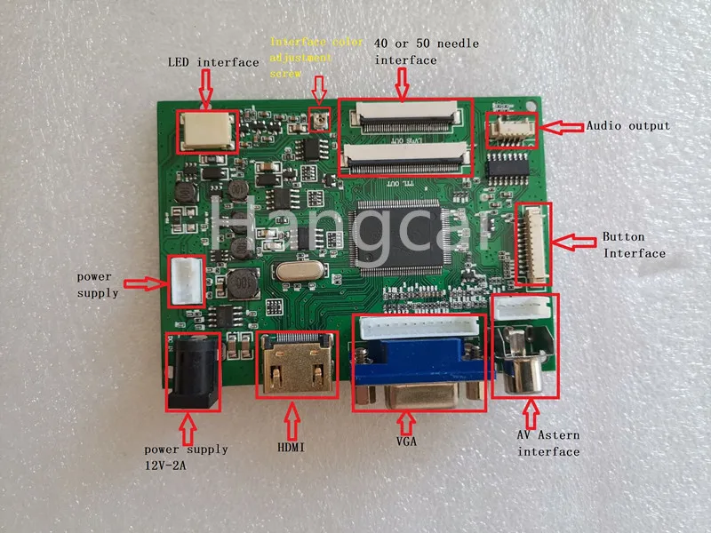 5 дюймовый 800*480 ЖК дисплей экран монитора проектор заднего хода плата драйвера HDMI