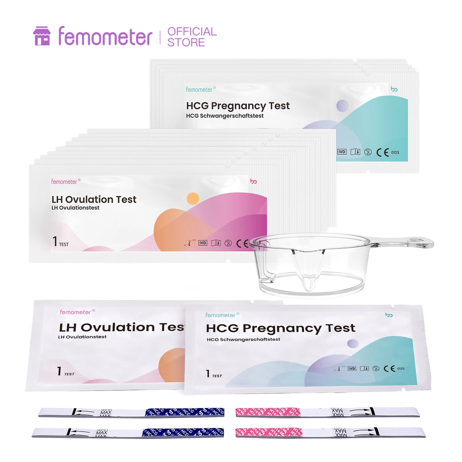Тестер на овуляцию чувствительный к фемометру 20 + 5 шт./набор LH OPK предсказатель