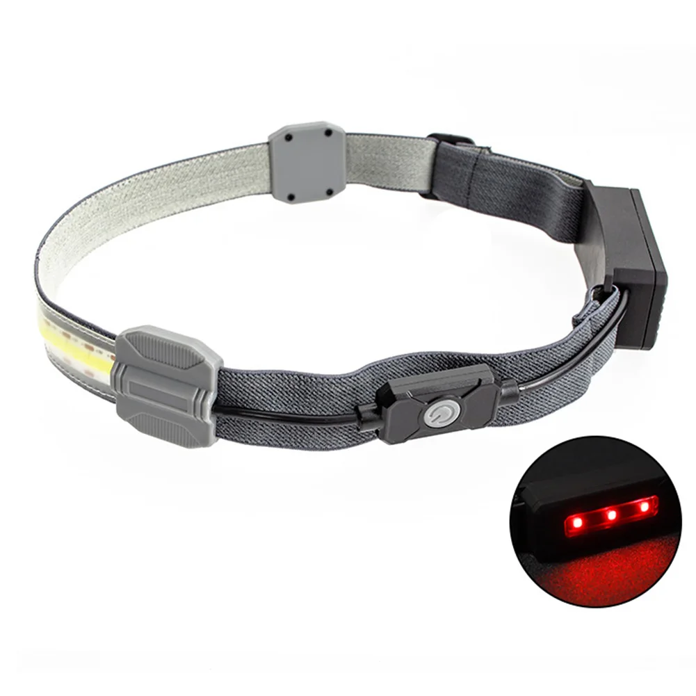 

Waterproof Headlight USB Rechargeable COB LED Headlamp Head Torch 350 Lumens 1*USB Cable Soft Light Film