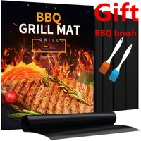 6pcs grill mat100 non stick bbq grill mats heavy duty reusable and easy to clean works on electric grill gas charcoal bbq