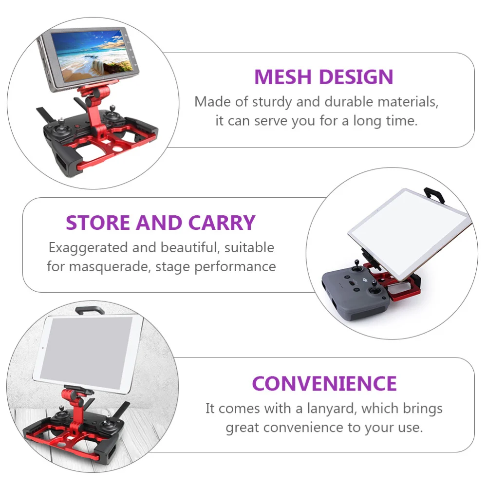 

Drone Remote Controller Phone Holder Practical Tablet Stand with Neck Strap