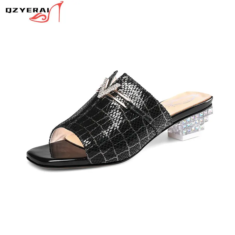 

Women Sheepskin Slippers Genuine Leather Crystal with Shoes Sexy Outdoor Indoor Party Slippers Sandals New Luxury Products