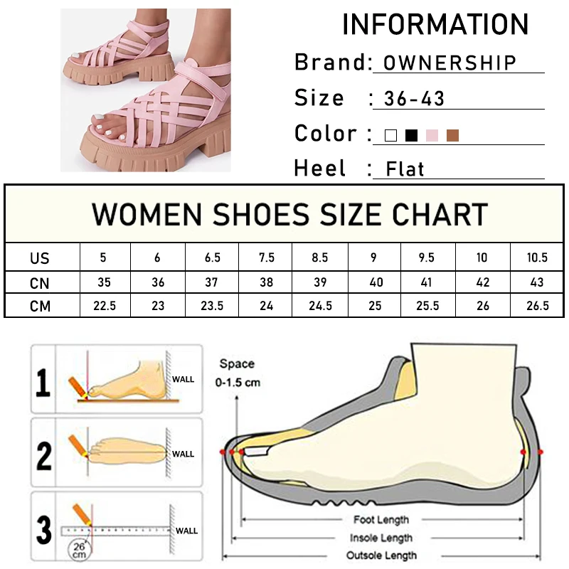 

2021 Summer New Gladiator Women's Sandals Fashion Platform Hollow Out Ladies Shoes Casual Plus Size Comfort Female Footwear