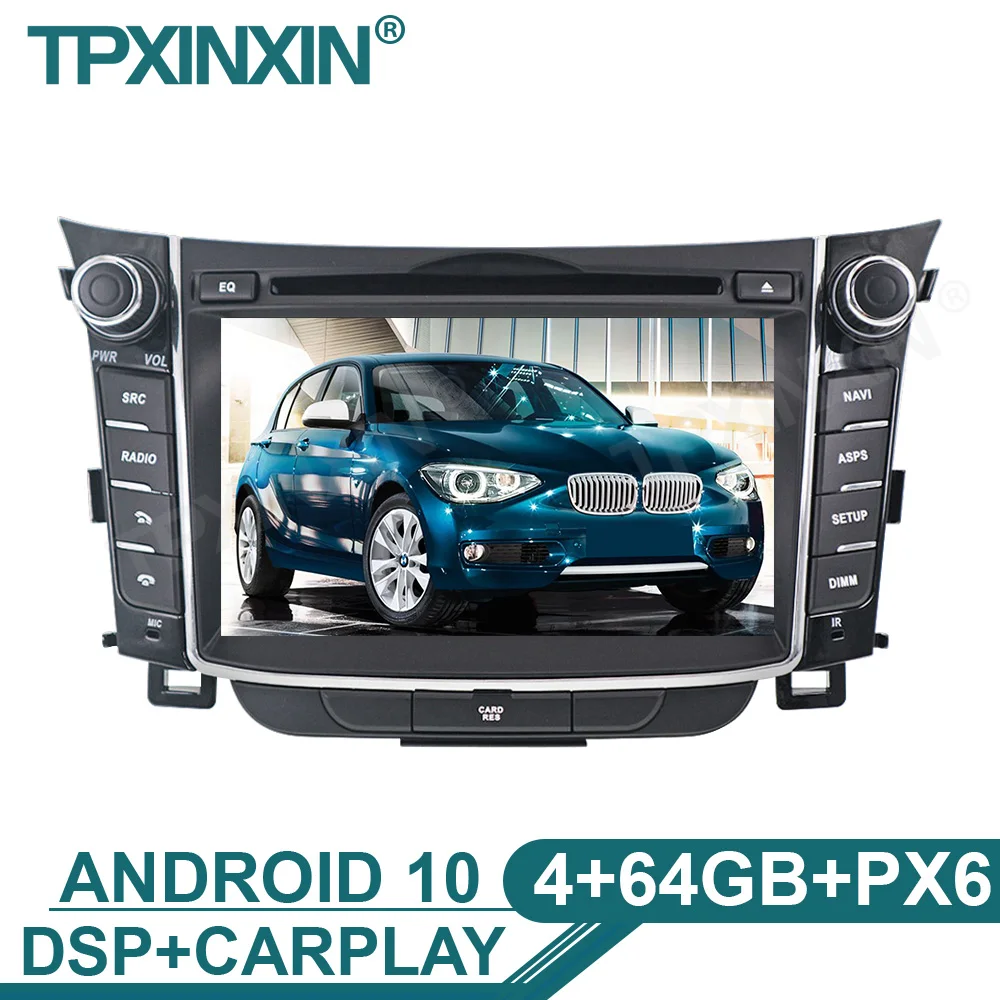 

Android 10 4+64G For Hyundai I30 Elantra GT 2012 2013 2014 2015 2016 Car Radio GPS stereo Multimedia Audio
