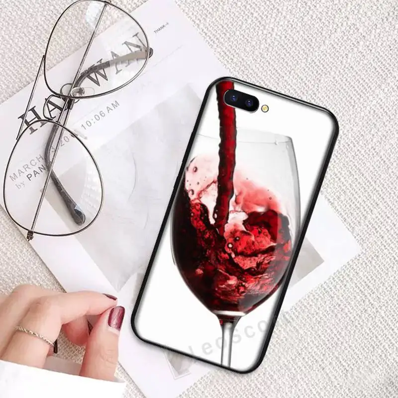 

Red wine Luxury romantic grape Phone Case For OPPO R9 R11 R15 R17 RENO Realme S PLUS Normal 2z 3 5 C2 pro